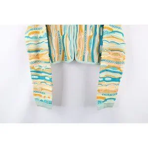 COOGI | Sweaters | Vintage 9s Coogi L Rainbow Striped Cropped Full